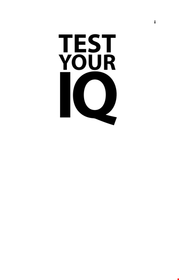 iq chart for easy understanding - improve your intelligence template