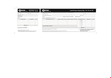 deposit slip template - easy-to-use and printable deposit slip template | free download template