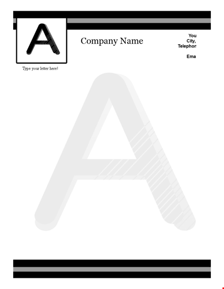 customize your professional letterhead template template