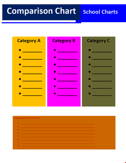 comparison chart template - easily compare data with our user-friendly template template
