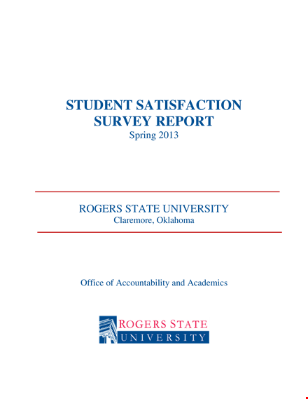 student satisfaction survey report template template