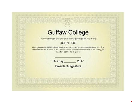 custom diploma template - design your own diploma template