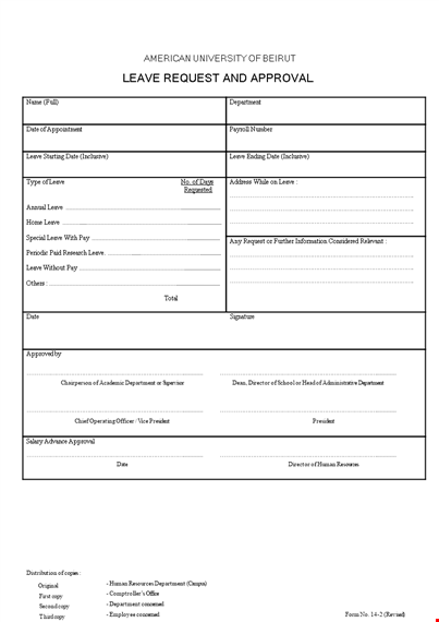 da form leave - department resources for human use | president approved template