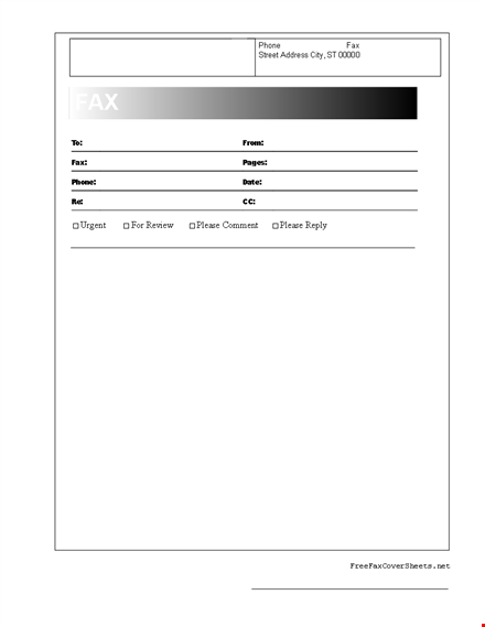 fax cover sheet example template