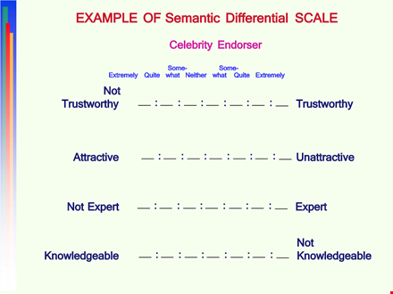 semantic differential scale template