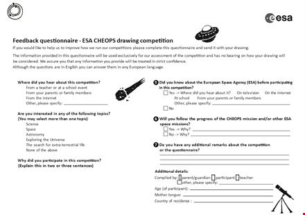 feedback questionnaire template template