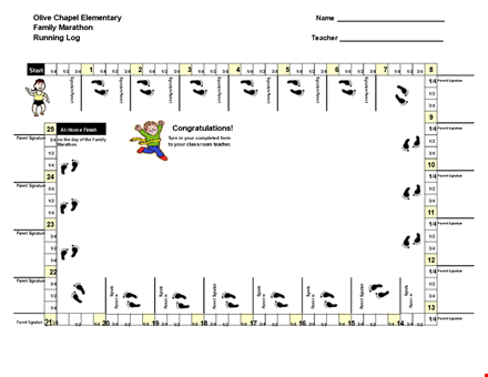 track your runs with our running log | perfect for families and marathons template