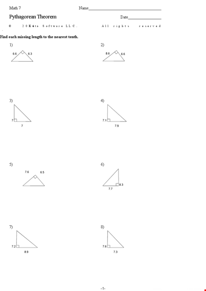 discover the power of pythagorean theorem for perfect triangles template