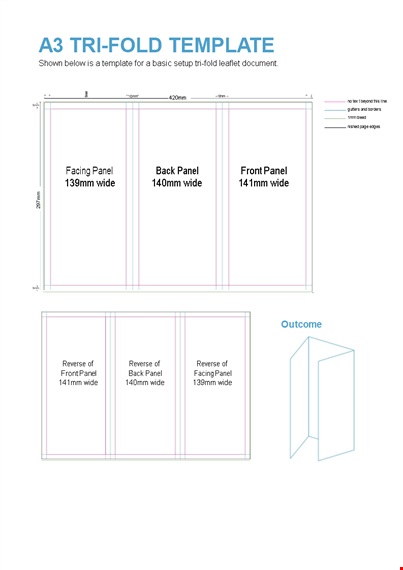 design professional pamphlet template with reverse panel - customizable template