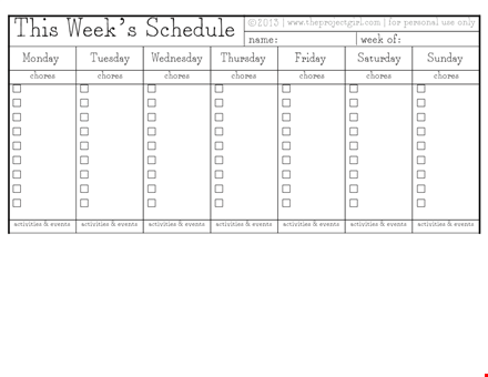 simple chore chart template for effective task management template