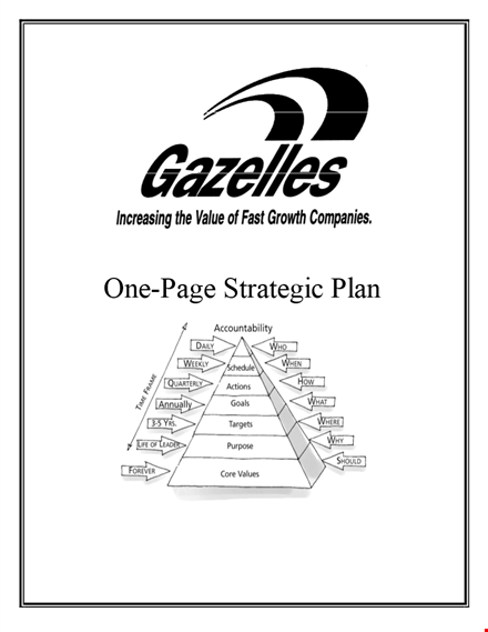 one page strategic marketing plan template