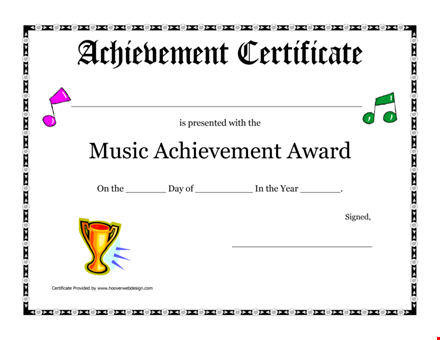 music award certificate template - create custom certificates -  template