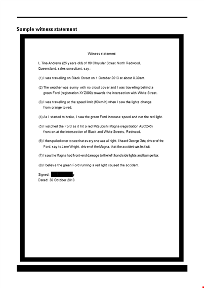 create a solid witness statement with our form template