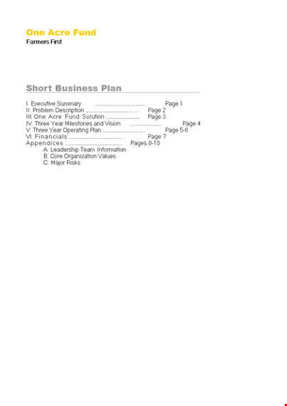 short business proposal template template