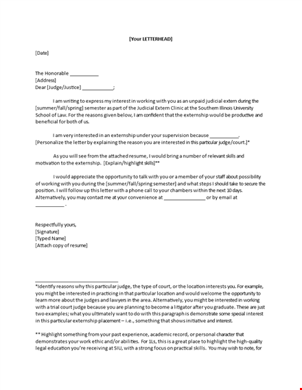 judge letter template