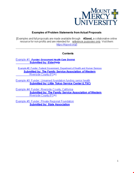 problem statement template for health services and older adults template