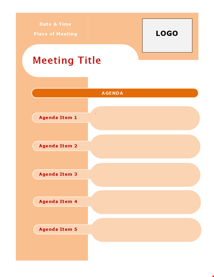 effective meeting agenda template template