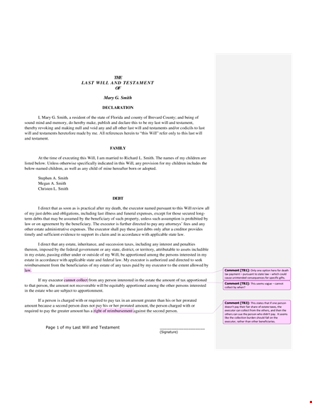 create your last will and testament with our trusted template template