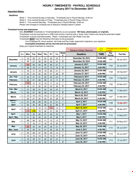 hourly calendar template