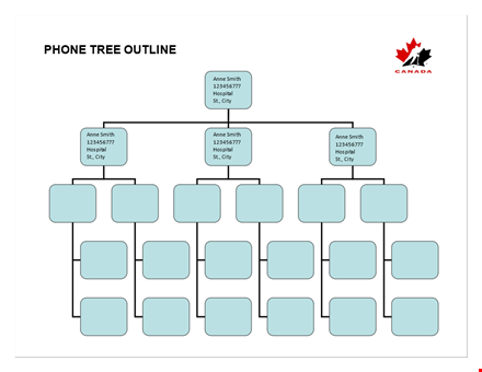 phone tree template - free printable | create a phone tree easily template