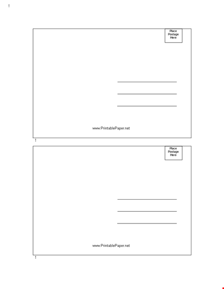 printable postcard templates for any occasion | customize and print today template