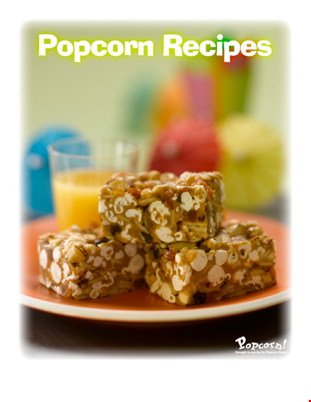 popcorn recipe book template template