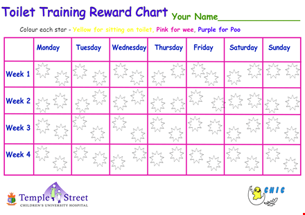 training chart template