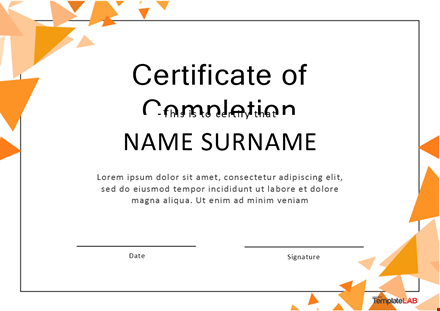 certificate completion - boost your credentials with our certificate completion program template