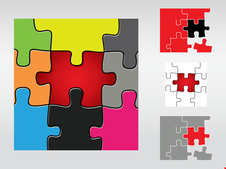 puzzle piece template - download free printable pdf template