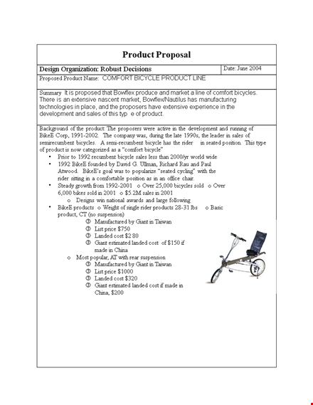 free bicycle sales proposal | market your bikee with comfort template