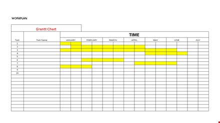 grantt chart template - create efficient work plans | xyz company template