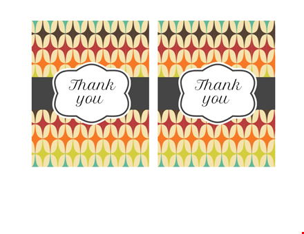 thank you card template - customize and print in minutes template