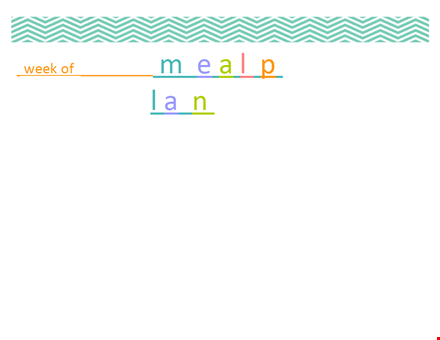 customizable meal plan template - plan your healthy habit template