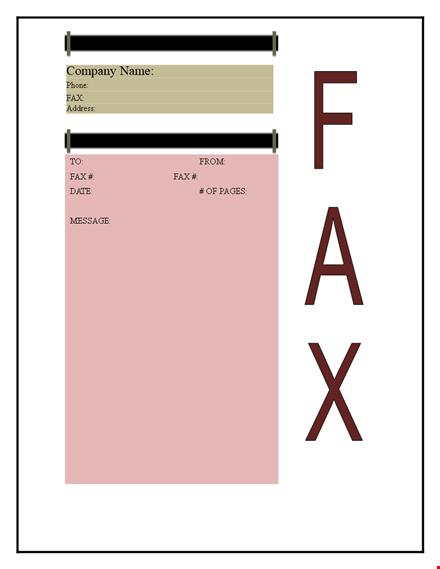 fax cover sheet template - printable pdf template