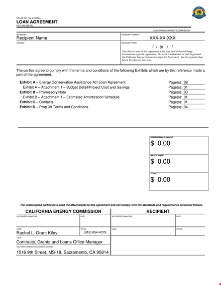 personal family loan agreement template | agreement, energy, commission | borrower template