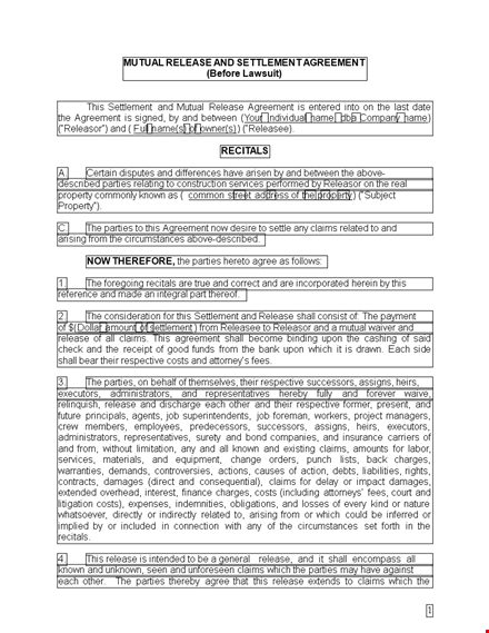 free rescission agreement template - download now | rescission agreement form template