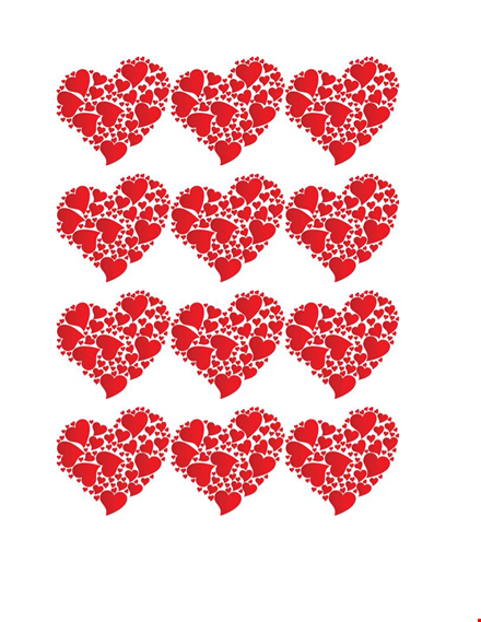 heart shape template for crafts & diy projects - printable & easy to use template