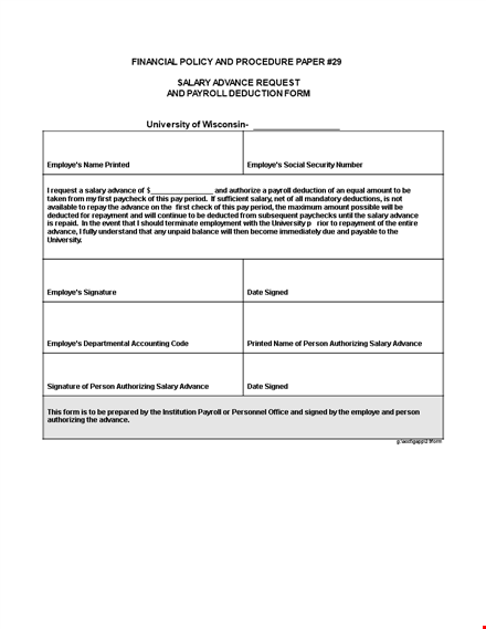 complaint letter for salary deduction - university payroll & advance employee template