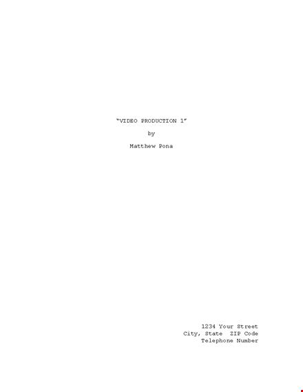 download screenplay template - proper styles and formatting | company name template