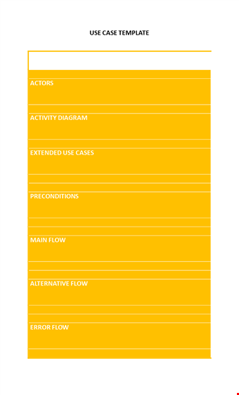 short use case template | download use case template template