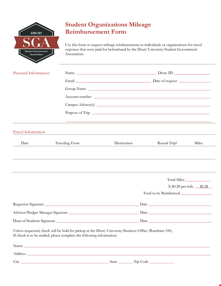 complete your reimbursement form easily - get started now | drury template