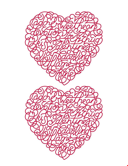 heart shape template | free download, print & customize template