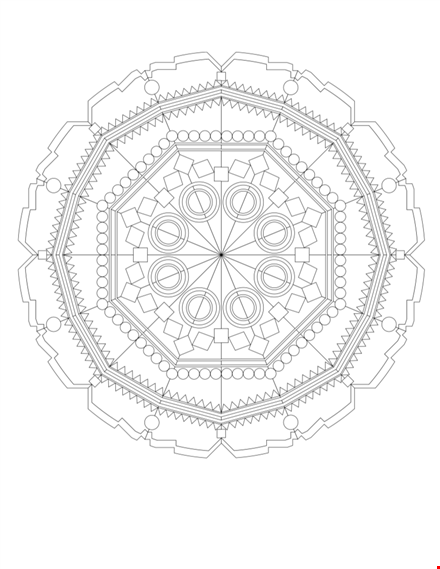 free printable geometric coloring page template