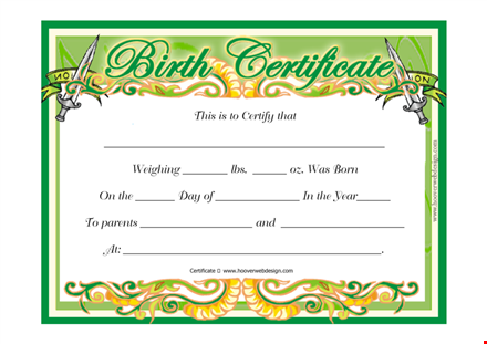 editable birth certificate template - create custom certificates easily template