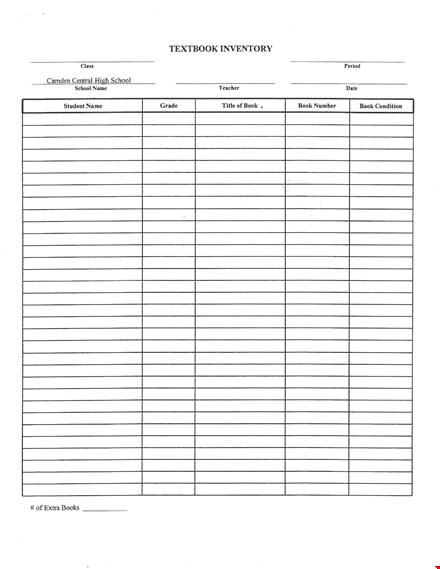 text book inventory template template