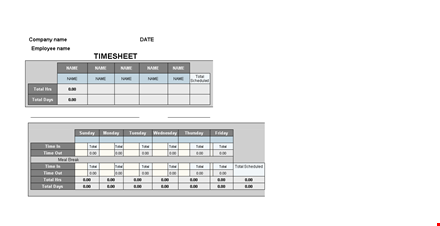 download a free timesheet template for efficient time tracking template