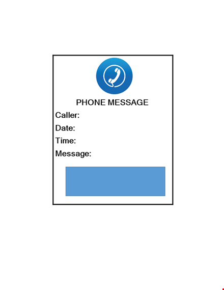 take accurate messages with our phone message template template