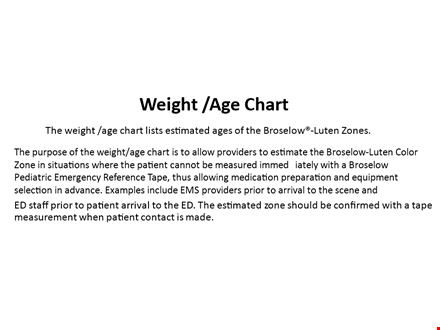 calculate your ideal weight with our chart - patient, broselow and carefusion template