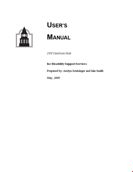 instruction manual template - create, store, and manage information in a mysql database template