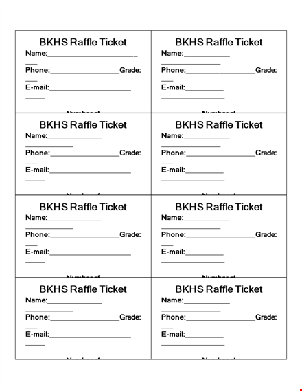 custom raffle ticket templates for phone and online raffles template